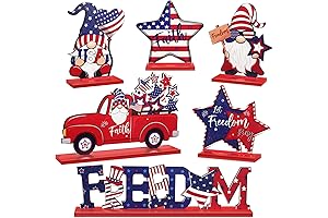 Qunclay 4th of July Coasters - Table Decor for Memorial Day, Veterans...