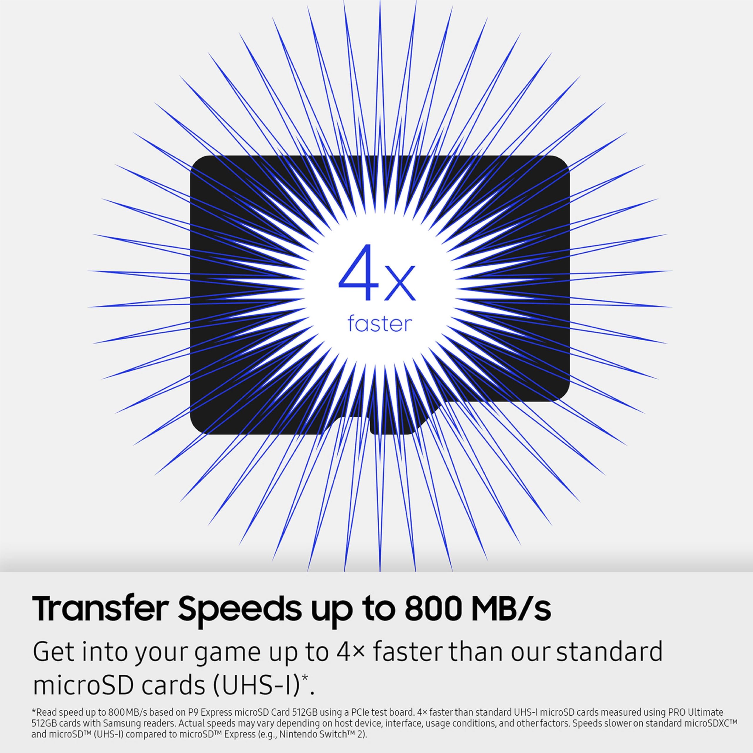 Samsung P9 Express microSD Express Card, 256GB microSDXC Memory Card, Up to 800 MB/s, for Nintendo-Switch ™ 2, (MB MK256T/AM) - 5