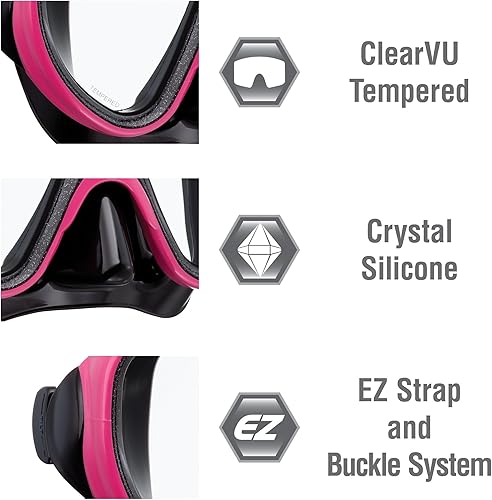 Miniatura 3 de TUSA Sport Adult Black Series Serene Mask - Juego de viaje para esnórquel seco y aletas