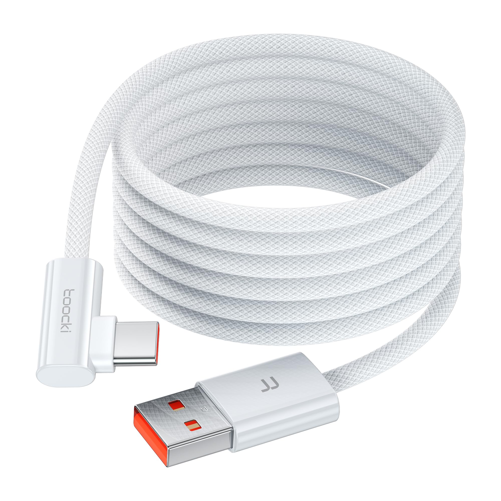 toocki USB C Kabel 6A 3m USBC Schnellladekabel, rechtwinkliges Nylon Ladekabel USB-C für Samsung Galaxy, Huawei Mate 60 Pro/Pro+ / Mate 50, Honor 70 Pro/Pro+ / 70/60, Xiaomi 14/14 Pro