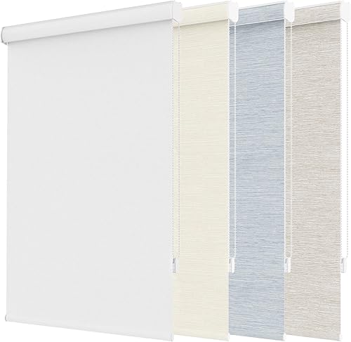 MYshade - Persianas enrollables opacas personalizadas con cordón para ventanas, tela impermeable, fáciles de instalar