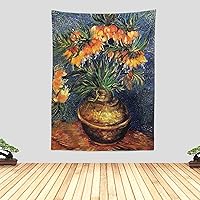 Vista 16 de Chitteri Vincent van gogh - Tapiz colgante de flores de almendra, 60 x 45 pulgadas, arte de pared de poliéster para decoración del hogar