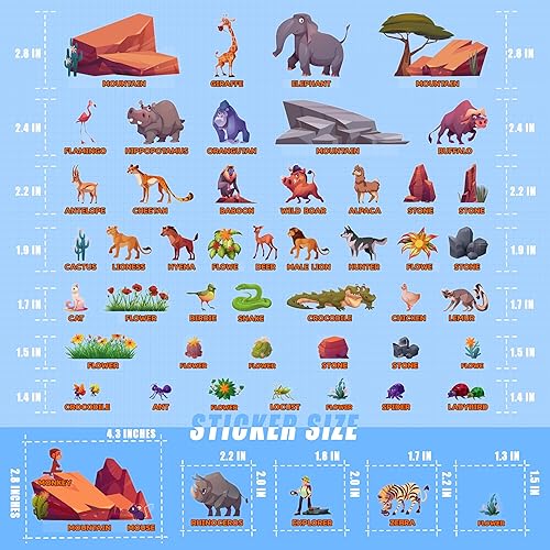 Miniatura 7 de 110 calcomanías 3D para niños, colección de calcomanías, accesorios para niños, calcomanías de animales para educación, hogar, escuela