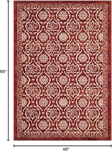 Miniatura 176 de Antep Rugs - Alfombras antideslizantes (antideslizante) 5 x 7 con parte trasera de goma floral geométrica de bajo perfil para interiores
