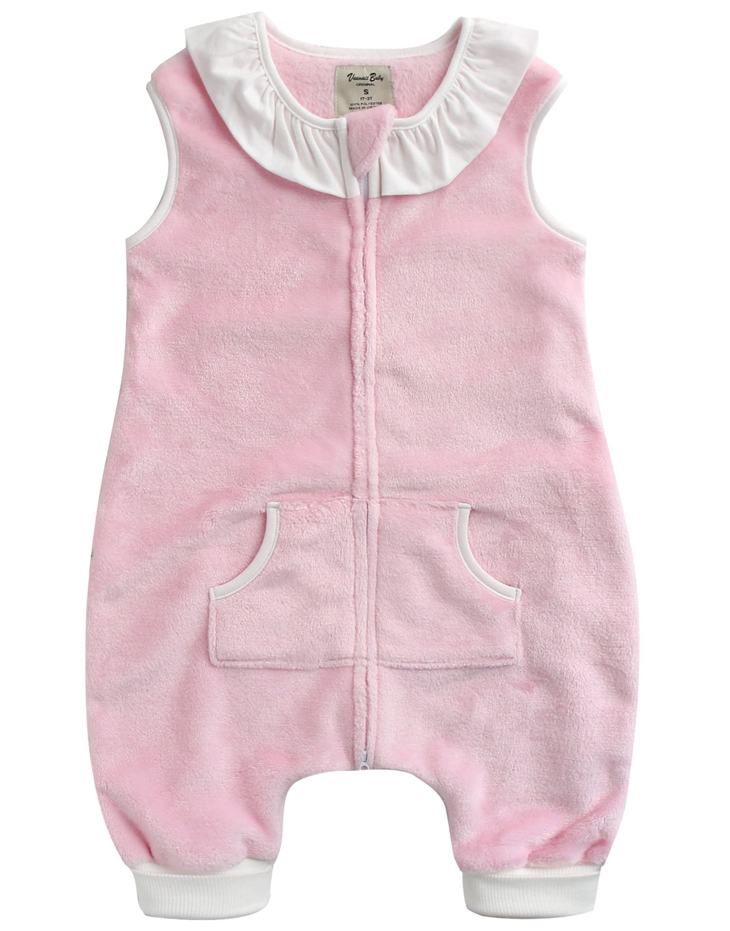 Vaenait Baby Kids Infant Sleeping Bag with Legs TOG 2.0 Soft Plush Fleece Wearable Blanket Pyjamas Pink Angel Sleep M