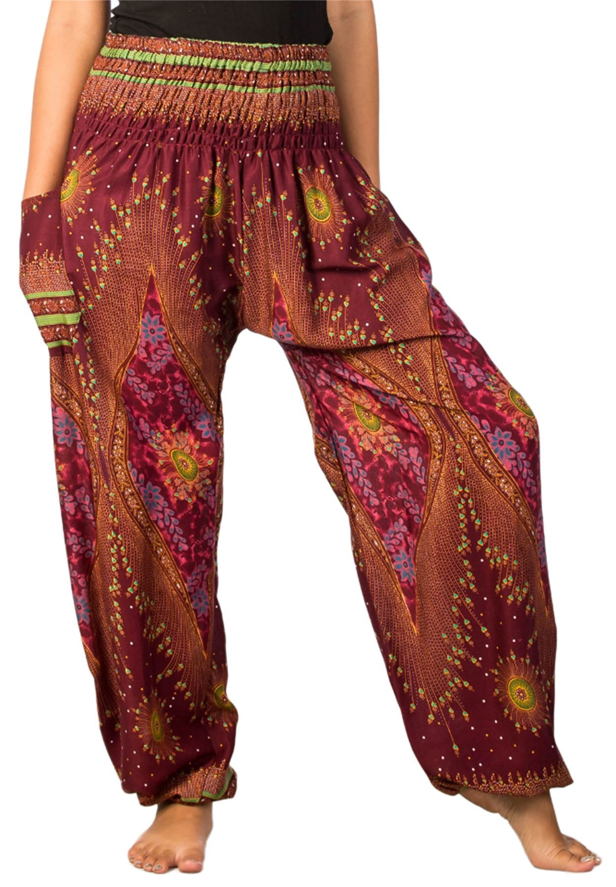 Lofbaz Harem Pants for Women Yoga Boho Hippie Clothing Womens Palazzo Bohemian Pajama Trousers Beach Indian Gypsy Genie Clothes — view 80