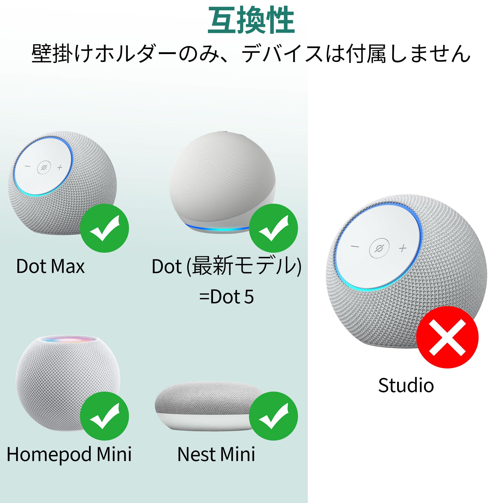 Amazon | PlusAcc Dot Max用壁掛けホルダー - Homepod Miniに対応壁