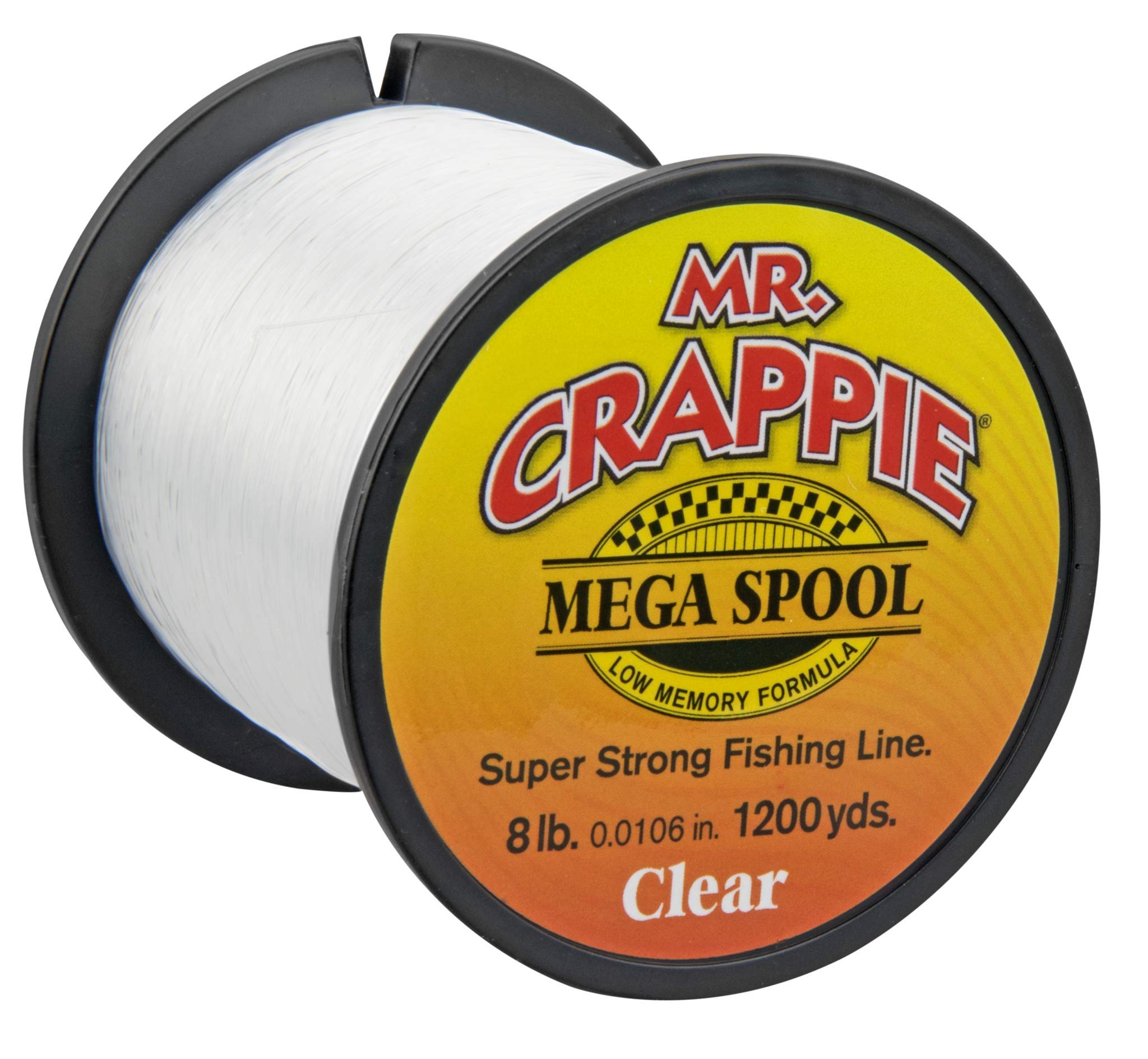 Lew's Mr. Crappie Mega Spool Monofilament Fishing Line, Low Memory and Stretch