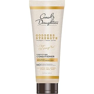 Carol's Daughter Goddess Strength Fortifying Conditioner For Wavy, Coily and Curly Hair, Conditioner with Castor Oil for Weak Hair, 11 Fl Oz