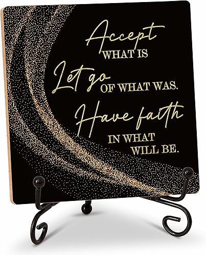 Bless This Home - Placa de madera con soporte, regalos de inauguración de la casa para mujeres, hombres y amigos, decoración de madera rústica para