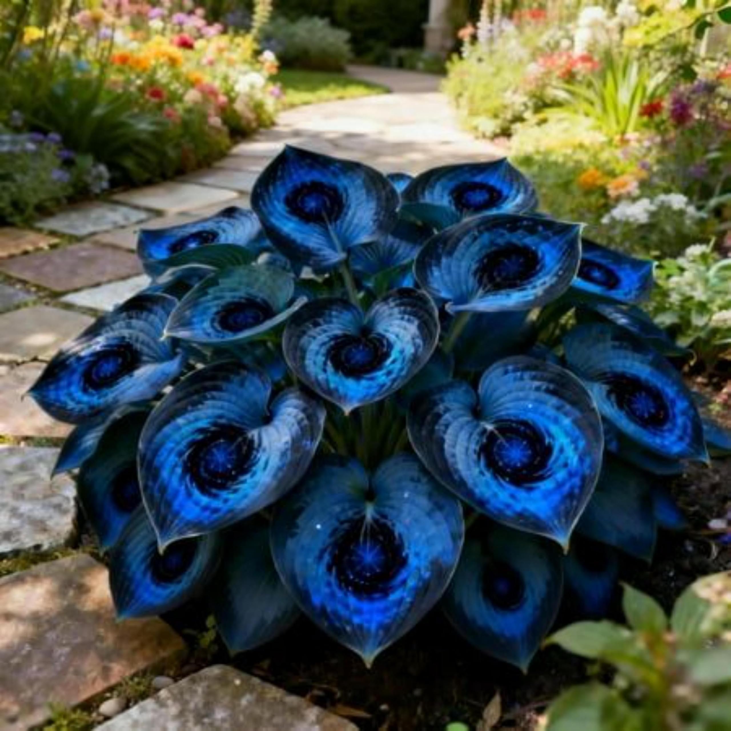 Garden Bulbs, Midnight Blue Hosta Bulbs Live, Hosta Plants for Sale, Excellent Display, Perennial, Easy Plant, Wedding Ornamental Flowers, 6bulbs-a