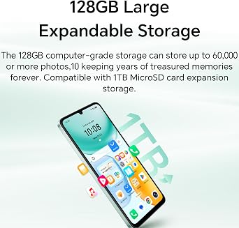 HONOR X5c Plus MediaTek Helio G81 4GB RAM 128GB ROM Smartphone - Ocean Cyan
