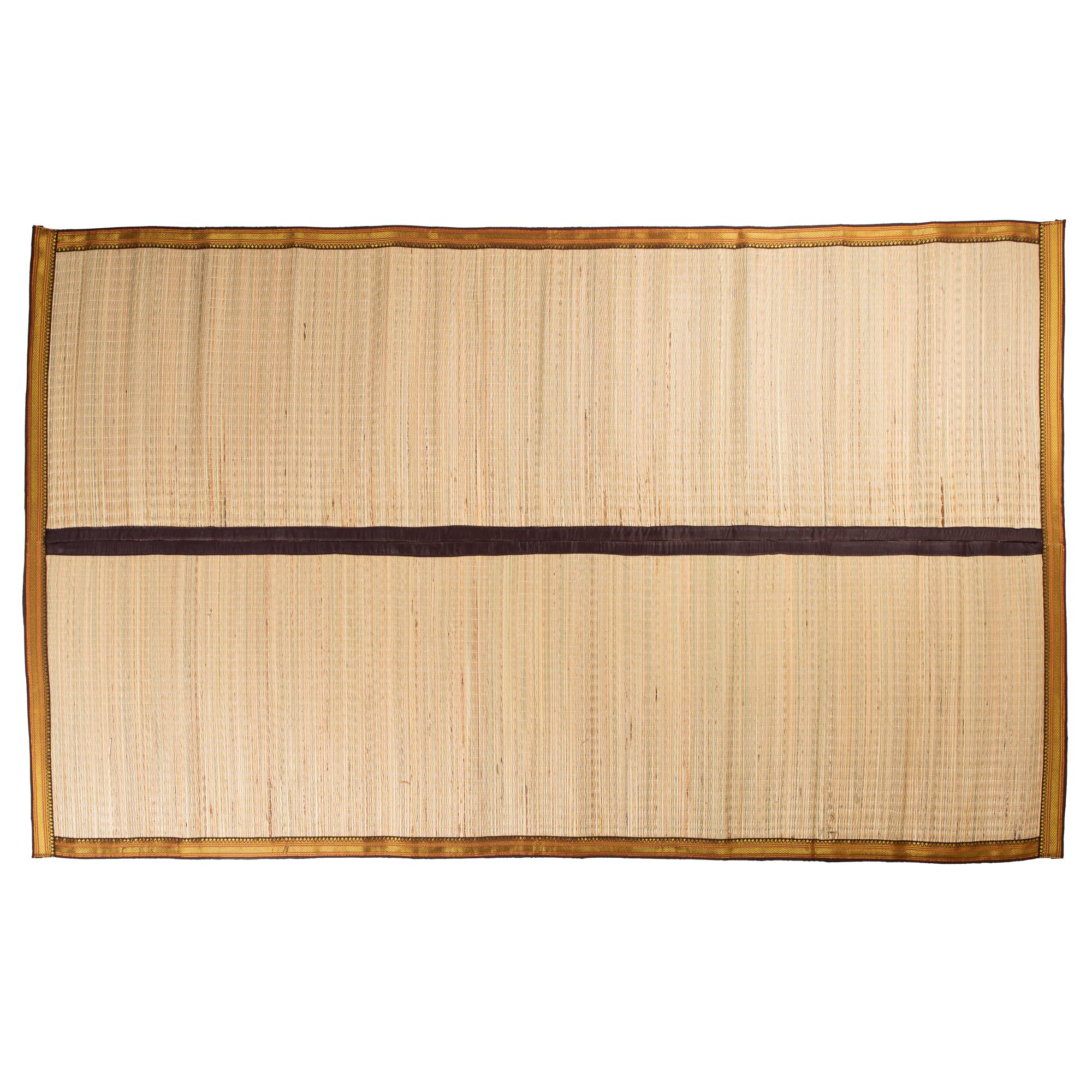 CRAFT OF INDIA Handmade Eco Friendly Organic Natural Korai Paai River Grass Floor Mat Hand Washable Yoga, Garden, Picnic, Sleeping, Sitting, Hostel, Hospital Brown Border 121X182 CM-image-28