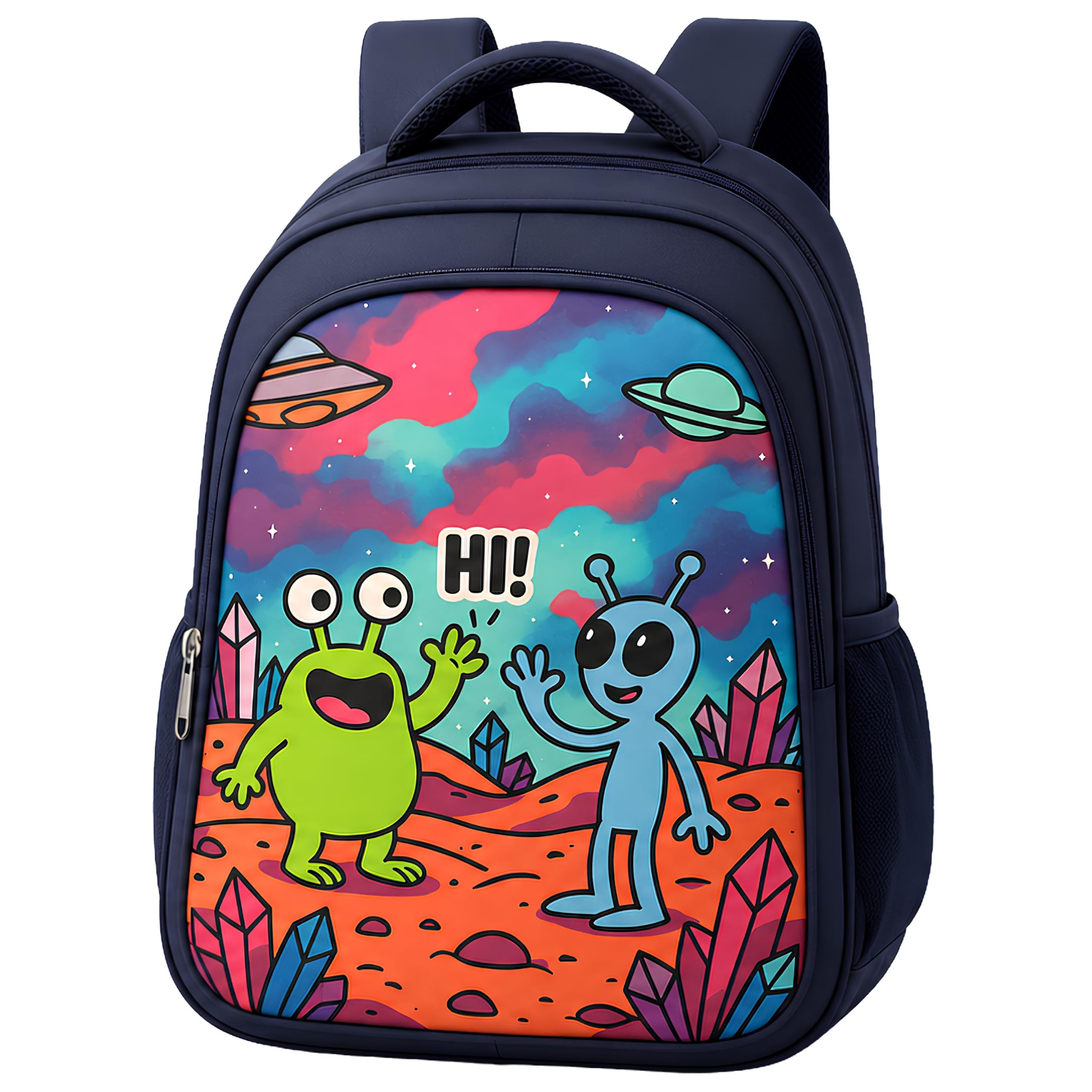 Kids School Bag for Boys & Girls 26L | Animal Superhero Printed Backpack for KG, Nursery, LKG & UKG | Waterproof Polyester | 2 Compartments | Lightweight Book Bag for School-image-7