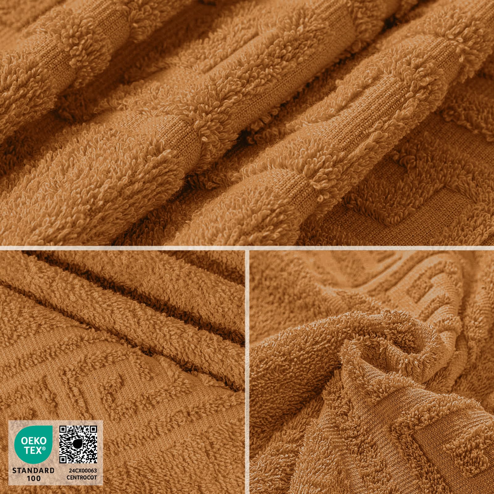 nice homeit Set 6 Asciugamani viso e mani 40x60 cm –Asciugamani bagno in 100% Cotone Filato ad Anello – Extra Morbido e Assorbente. MADE IN ITALY (Arancione)
