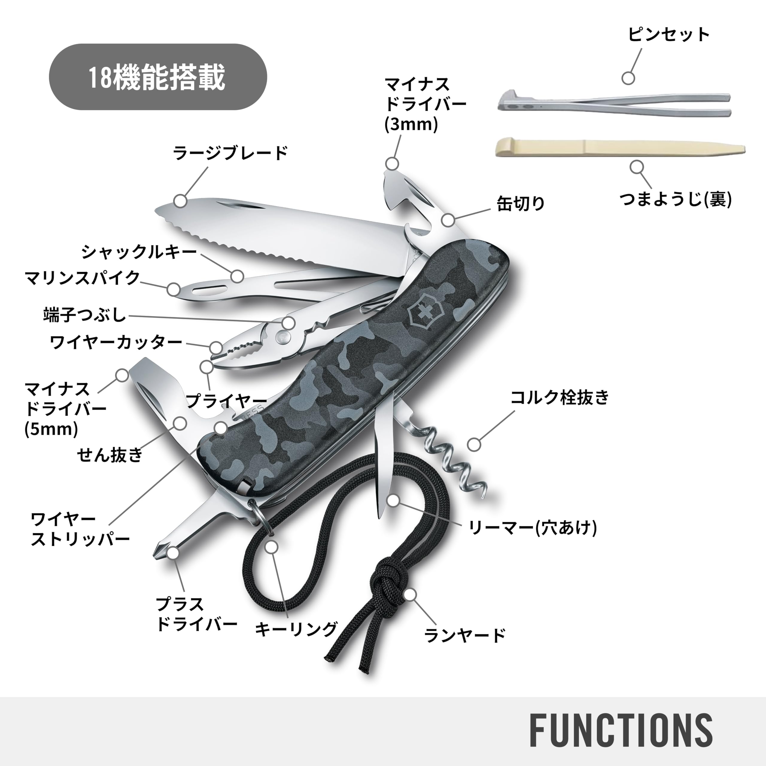 Amazon | VICTORINOX(ビクトリノックス) スキッパー ナイフ ランヤード