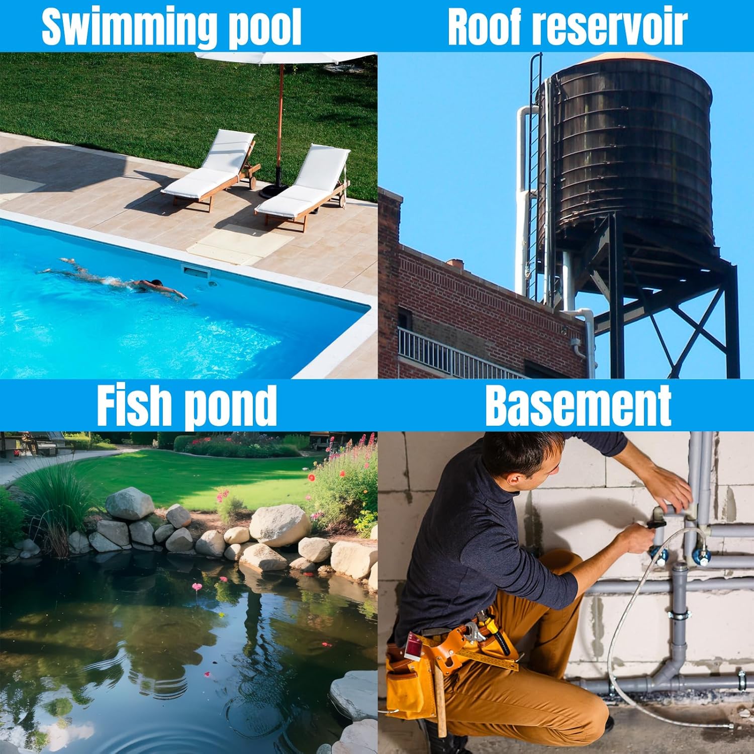 Hi-Lo Sensors, Precision Monitoring for Optimal Water Management, Prevents Flooding in Fish Tank, Swimming Pools, and Other Areas, 32 ft