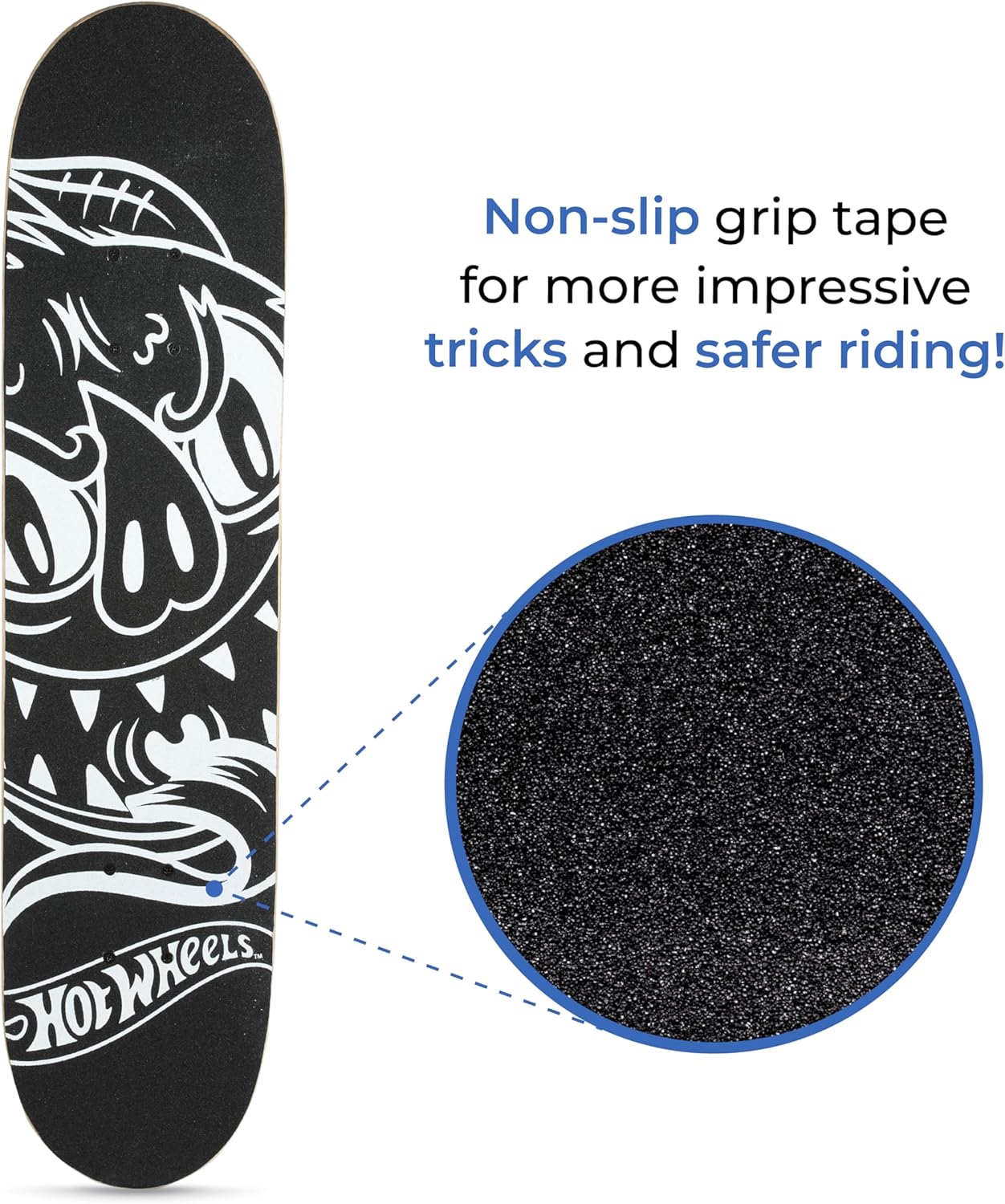 31" Lenticular Skateboard with Pro Trucks, Full Grip Tape, 9-Ply Maple Deck, Ideal for All Experience Levels