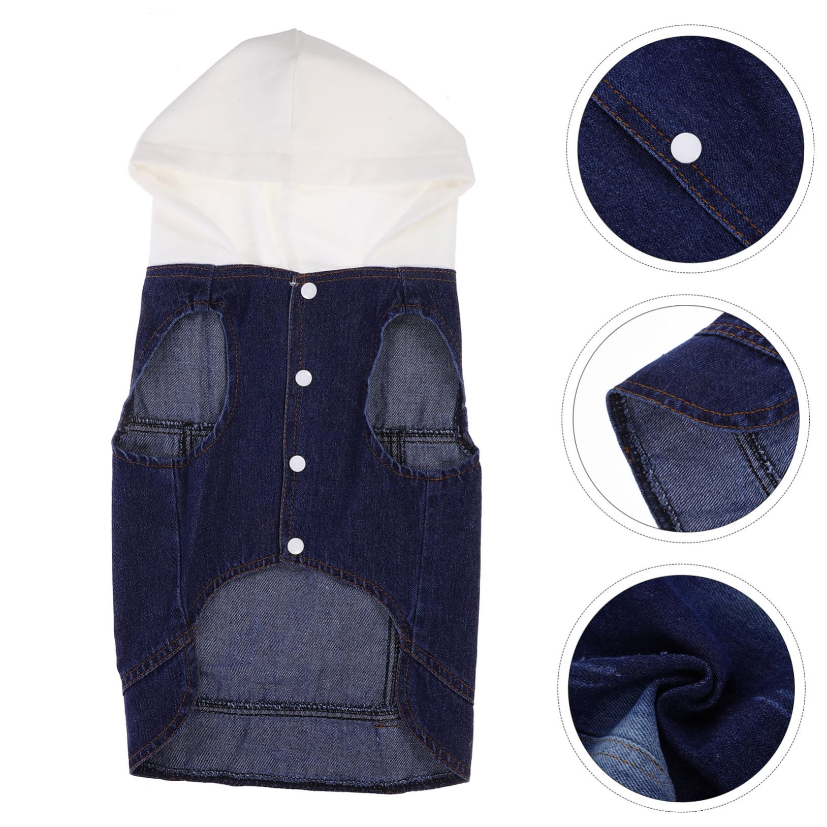 Beavorty Lot De 3 Gilets en Jean pour Chiens Et Chats Vêtements Tendance pour Animaux De Compagnie Bonnet Tricoté Taille XXL Vêtements Toutes Saisons pour Chiens