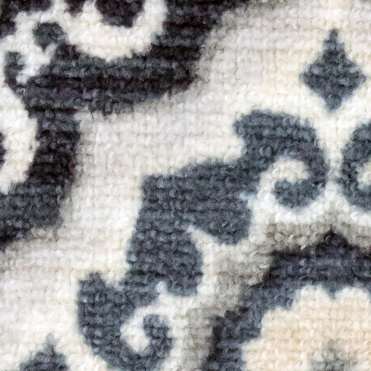 Maples Rugs Camilla Medallion Runner Rug - Made in USA - Washable, Non Slip Indoor Carpet for Hallway, Kitchen, and Laundry Room, 2' x 6', Cream/Navy