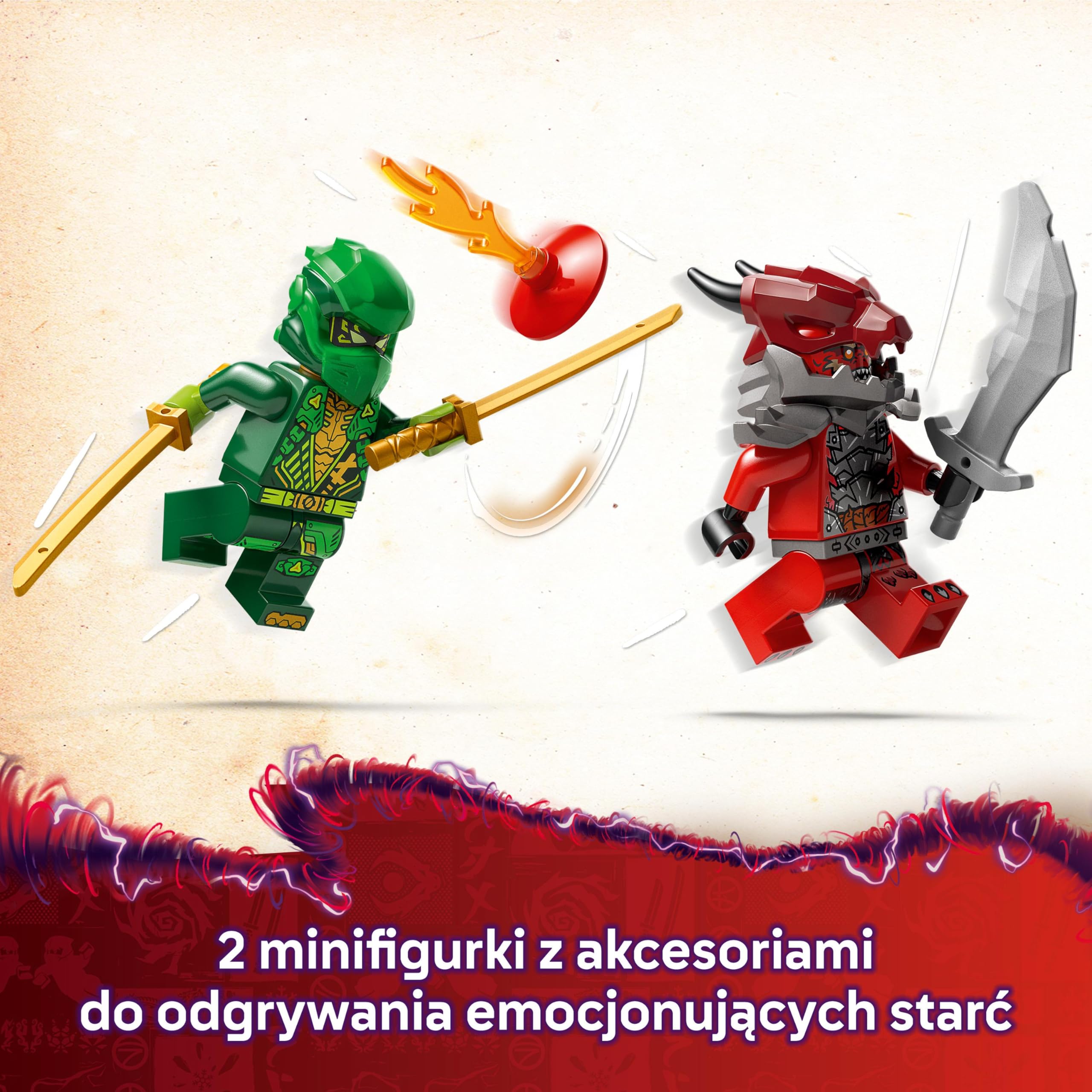 LEGO NINJAGO Samochód wyścigowy Lloyda z napędem typu pull-back, Model Wyścigówki Ninja, Zabawka Konstrukcyjna dla Dziecka z Dwiema Minifigurkami, Prezent dla 7-latka, dla Chłopca i Dziewczynki 71828