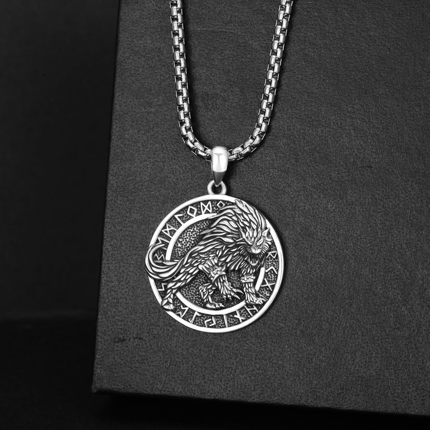 Palpitate Viking Necklace 925 Sterling Silver Nordic Pendant Necklace Norse Jewelry Gifts for Viking Lovers - Image 2