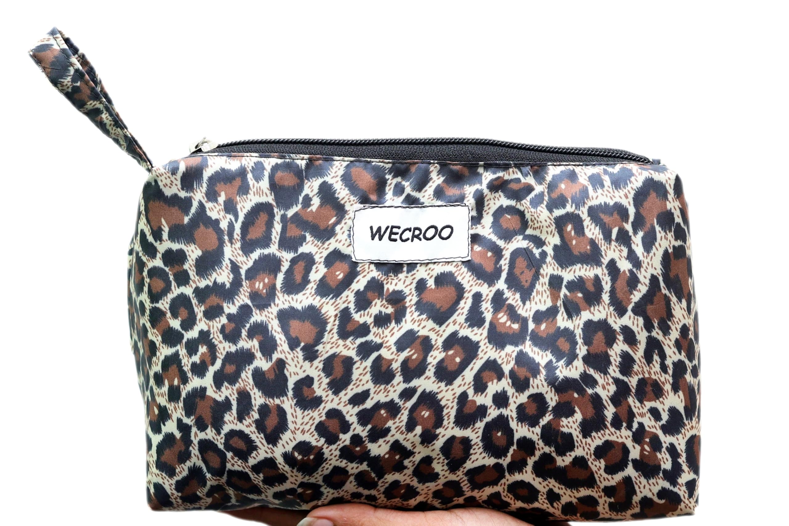 Makeup Pouch for Women, Cosmetic Travel Bag, Animal Pattern Storage Case with Zipper Closure Lightweight Cosmetic & Utility Organizer Small Pouch for Women (Brown Cheeta Print)-image-9