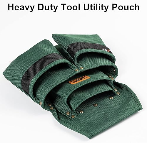 Vista 13 de Jetech Bolsa para cinturón de herramientas con 4 bolsillos, bolsa de utilidad resistente para electricistas, carpinteros, artesanos, jardinería