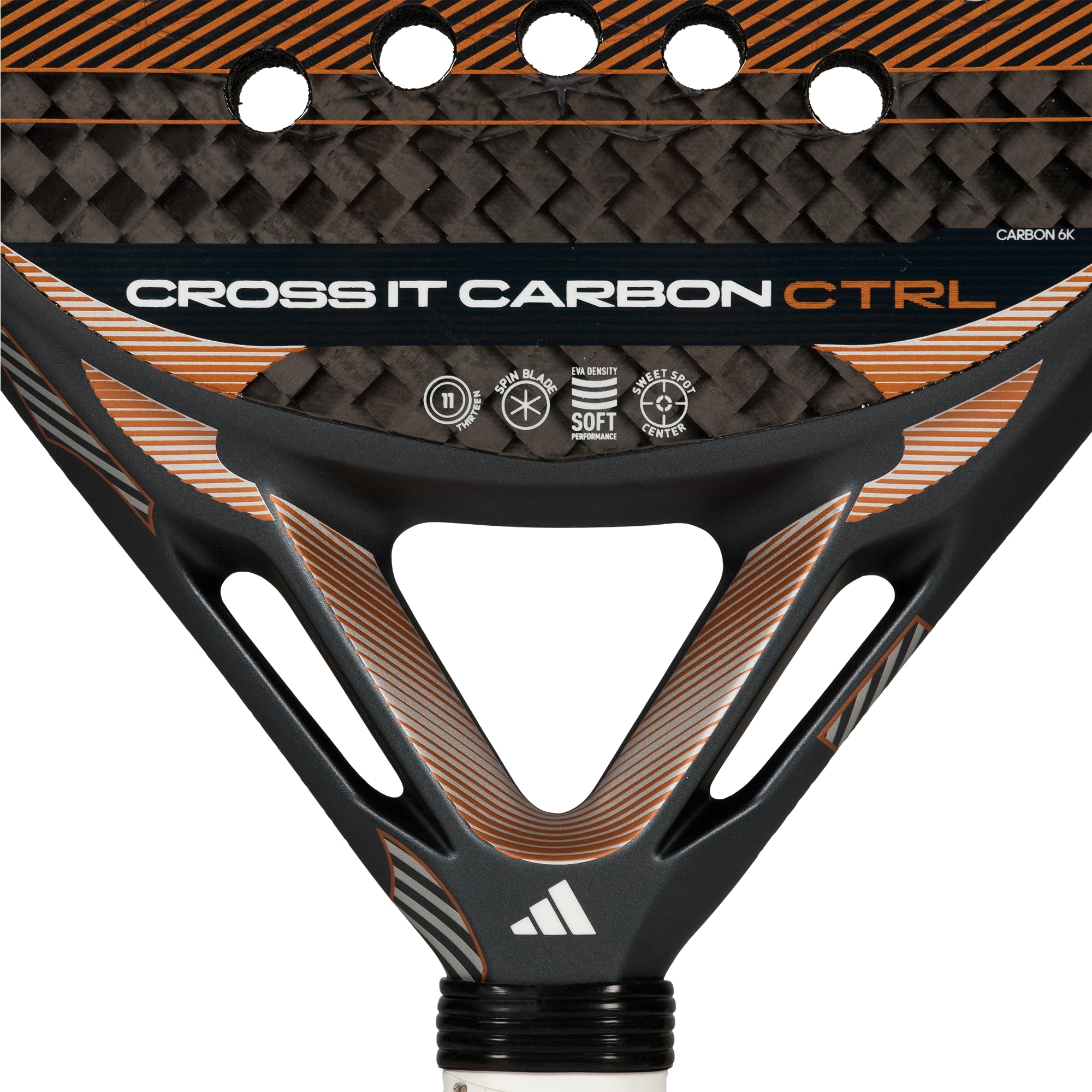 Pala de pádel adidas Cross IT Carbon Ctrl 2026,Cobre, Forma Redonda,Goma eva Soft Performance,Fibra Carbono aluminizado 6k