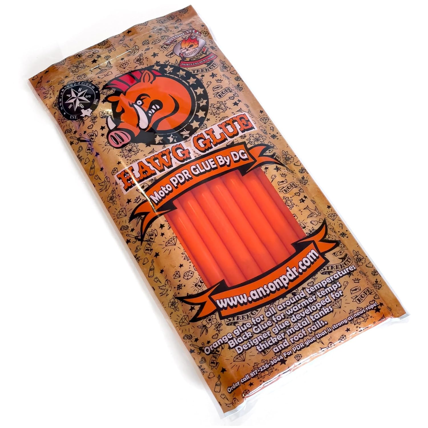 Tabweld Black plague Anson Root Beer PDR Glue Stick Pack - Paintless Dent Repair Glue Pack (Root Beer)