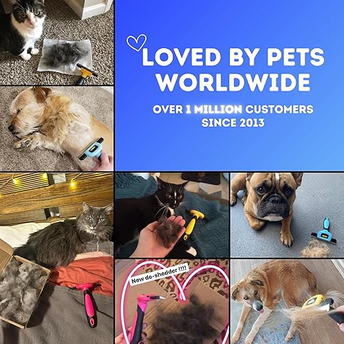 Miniatura 4 de Cepillo DarkPets para gatos y perros para animales pequeños medianos y grandes con pelo corto a largo Reduce drásticamente el desprendimiento de