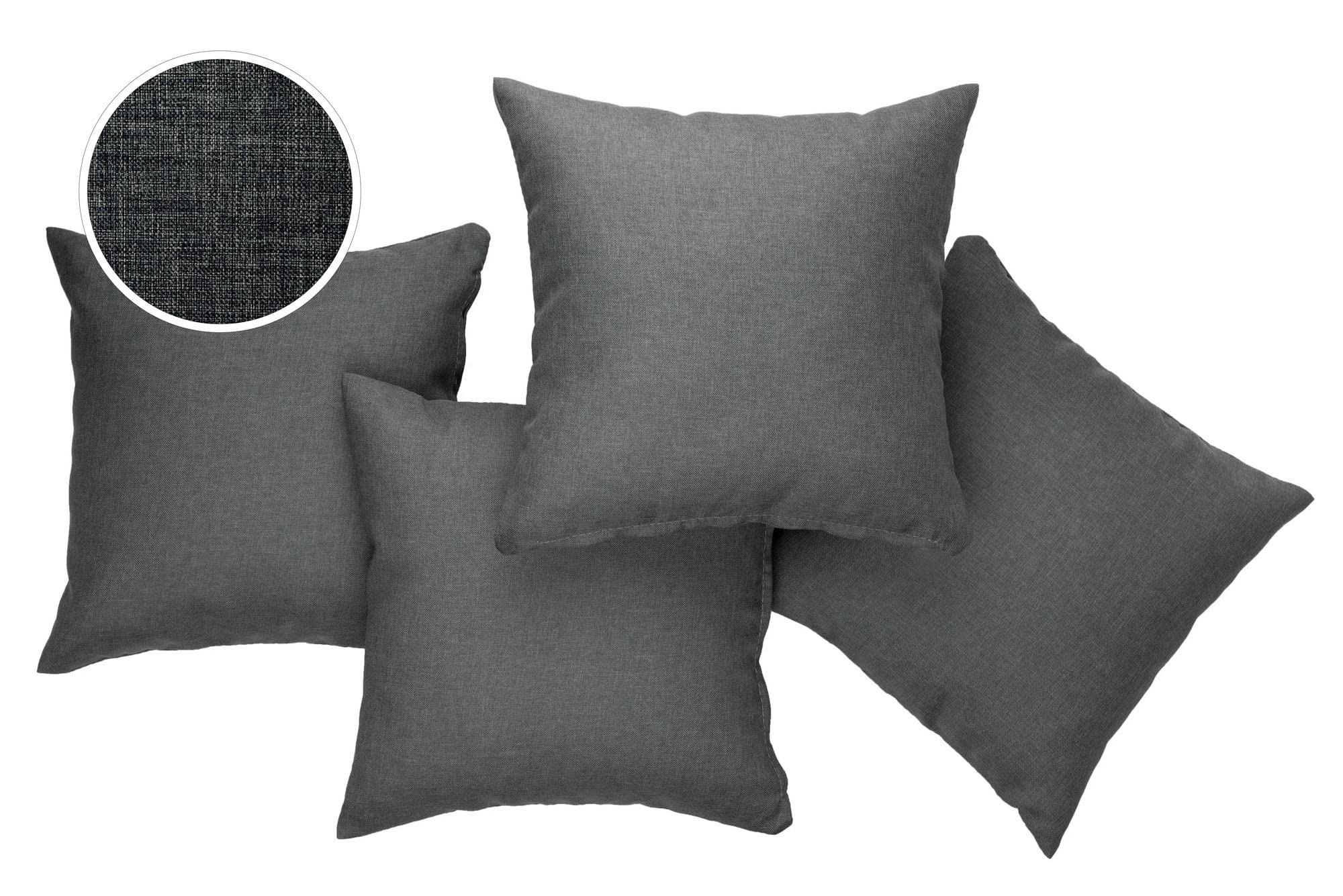 chilly pilley Coussins Décoratifs Coussins De Canapé Petits Coussins De Jardin 4X 50x50 cm Gris