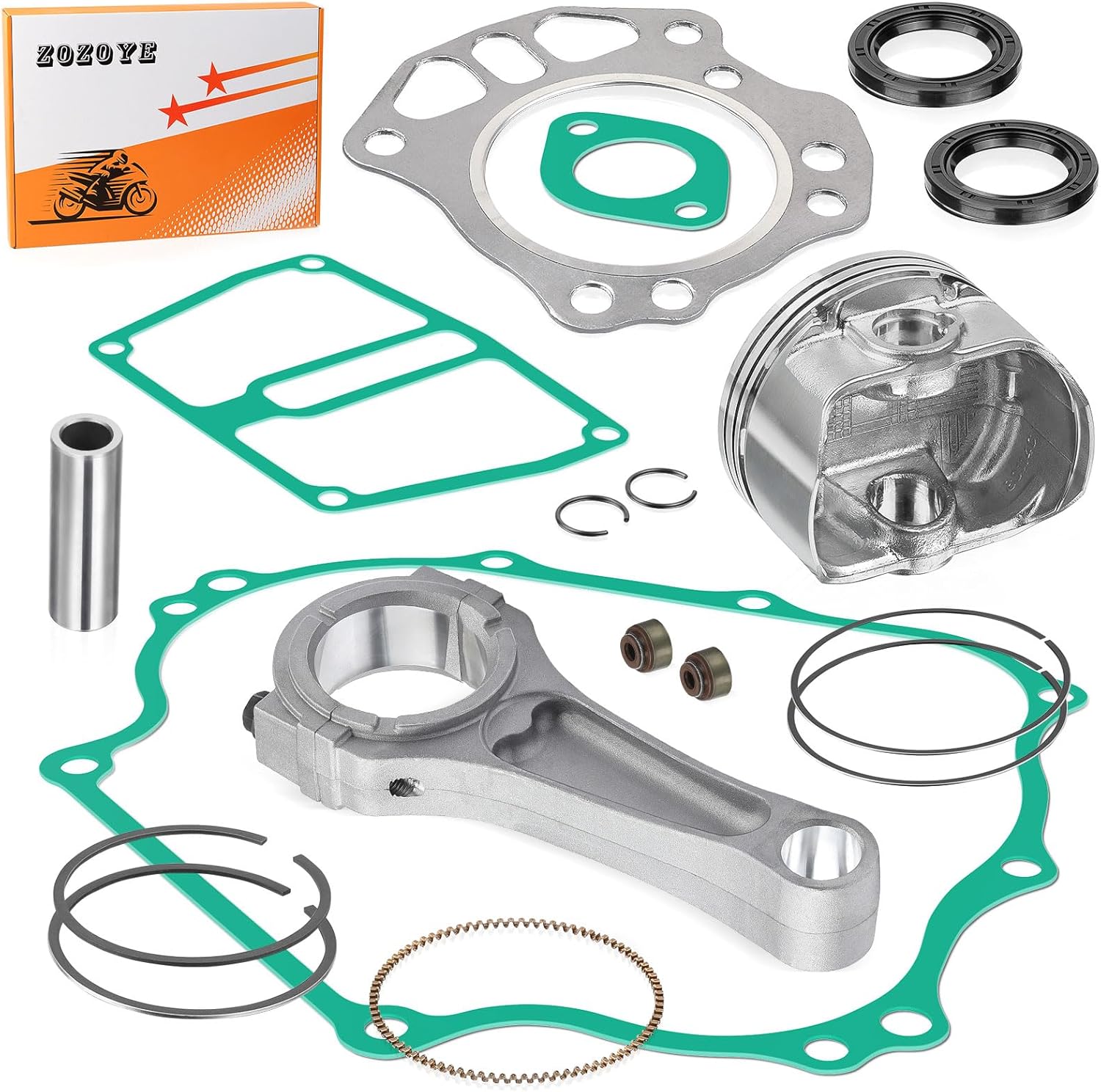 Engine Rebuild kit Piston Gaskets & Connecting Rod for Kawasaki Mule 600 610 SX KAF400 2005-2019