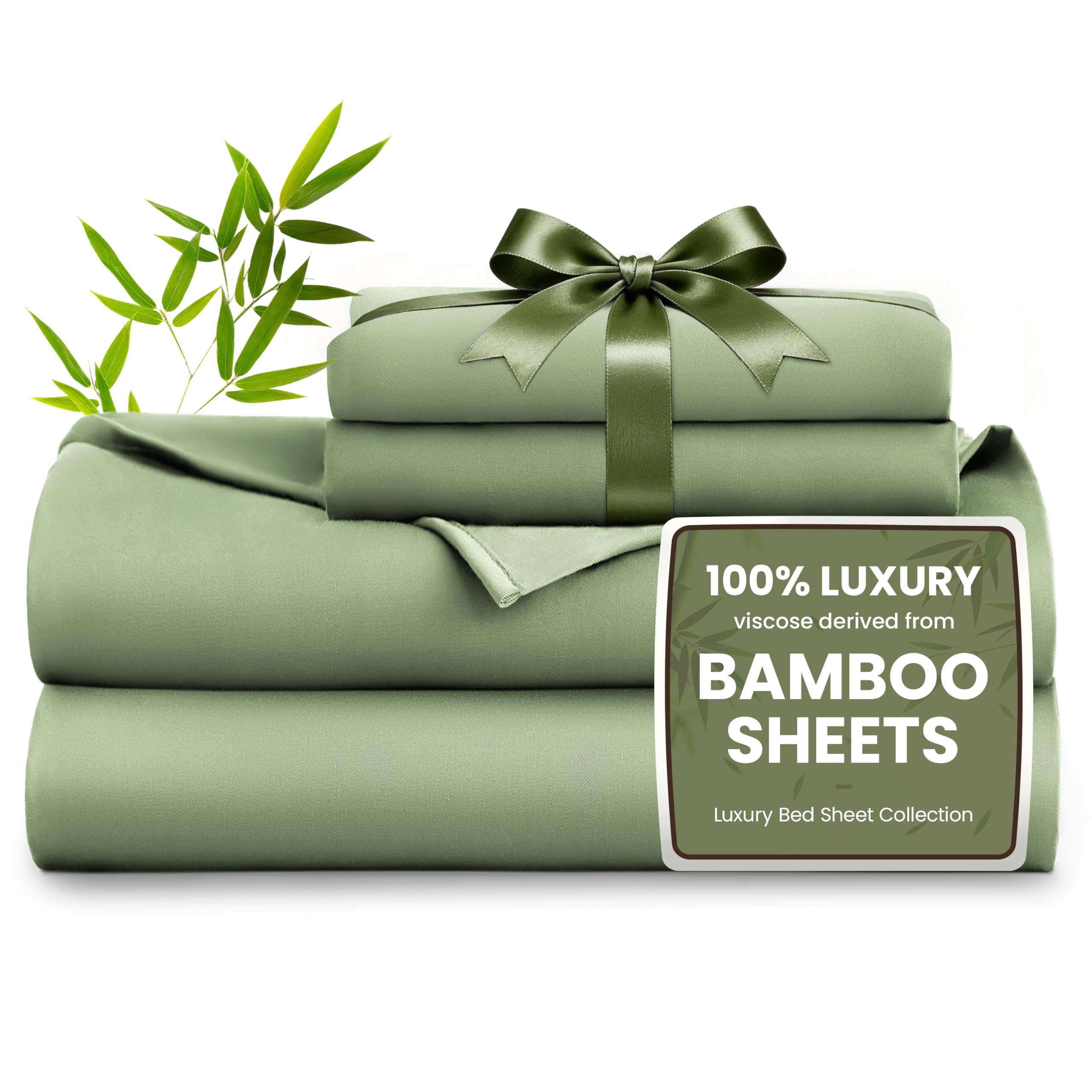 Love's cabin 100% Rayon Derived from Bamboo, King Size Sheet Set, 6 Pieces
