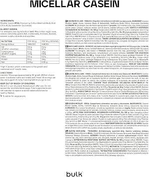 Bulk Micellar Casein Protein Powder, Protein Shake, Strawberry, 2.5 kg, Packaging May Vary