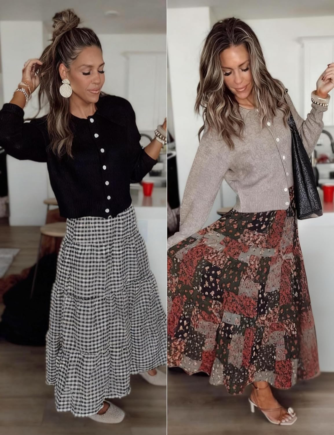 Watashi Women Sweater Cardigan Casual Cropped Collared Knit Cardigans Button Up Long Sleeve Fall Spring Sweaters Knitwear - Image 5