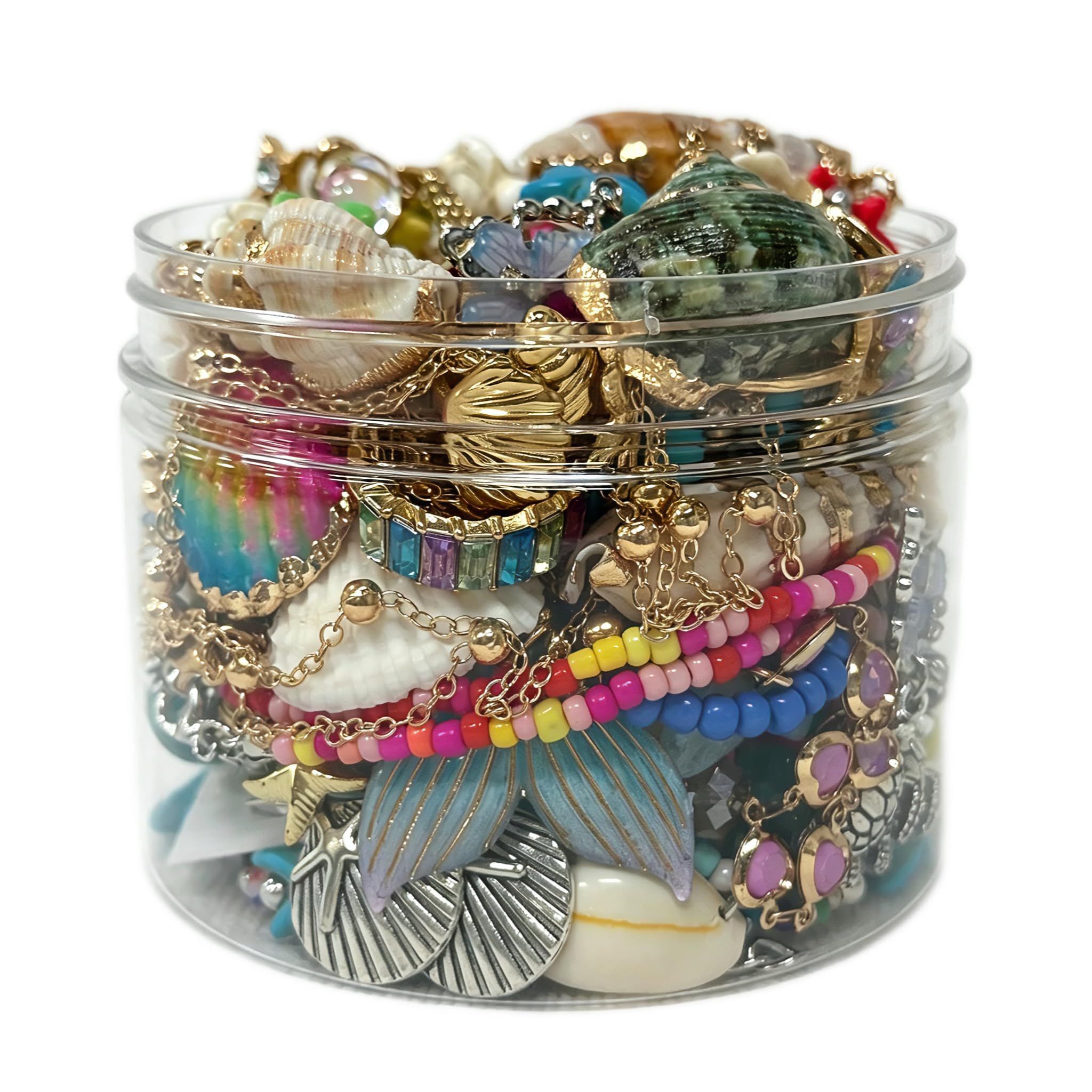 Mystery Jewelry Jar for Women, Gothic Witchy Vintage Jewelry Gift Set(Goth Boho Mixed Punk Everyday Necklaces,Earrings, Rings,Bracelets/Bangles),Unique Alternative Fashion Romantic Cute Present for Her
