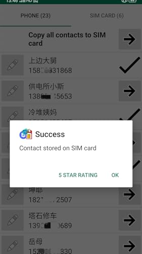 Contacts and SIM Transfer