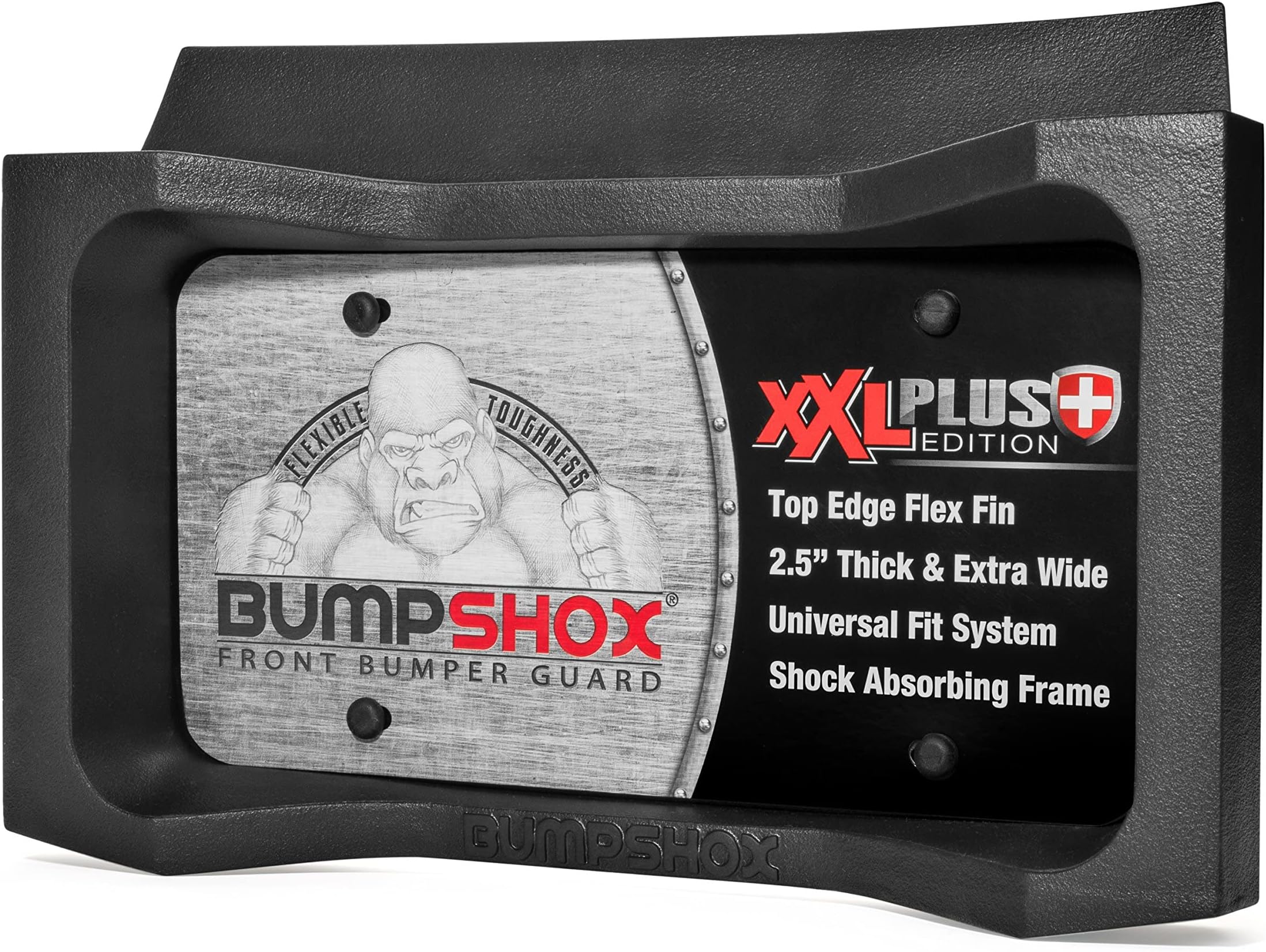 BumpShox - The Original Front Bumper Guard & Front Bumper Protection License Plate Frame. Tougher Than Steel! (BumpShox XXL Plus (2.5" Thick))