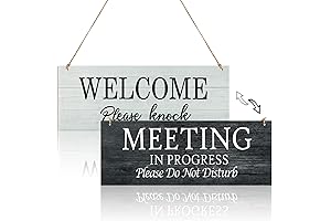 Do Not Disturb Sign for Office - 16 x 6 Inch Wooden Sign Plaque