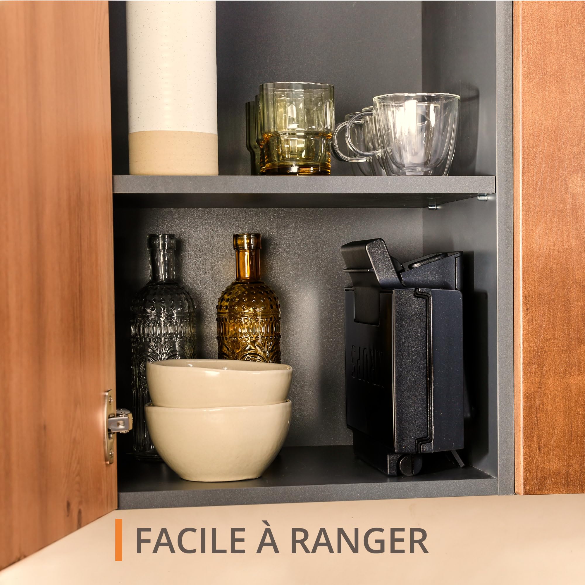 KRUPS FDK Iconic, Appareil à croque-monsieur, Design classique, Plaques antiadhésives en céramique, Croques gourmands, Rangement vertical facile, FDK461, Noir