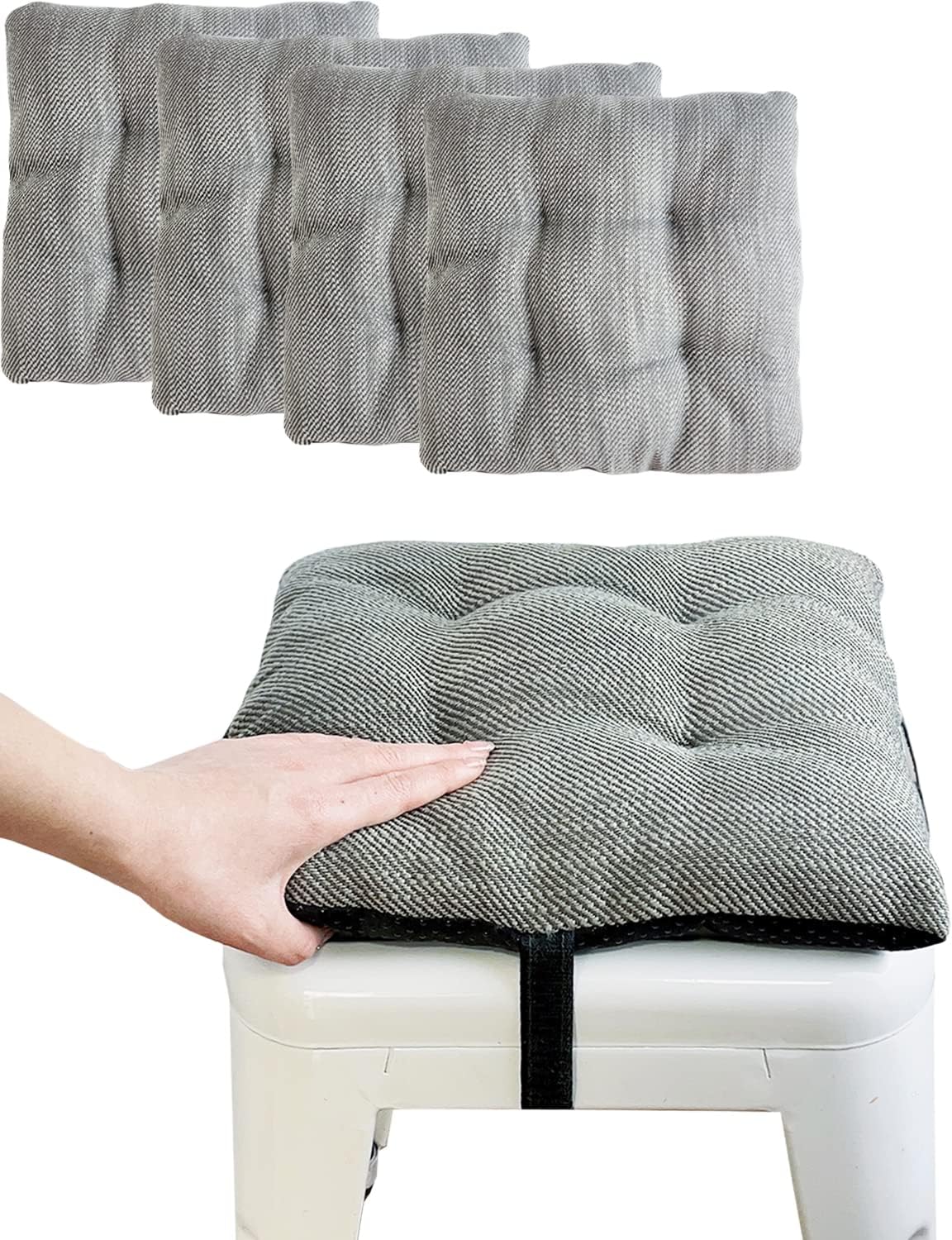 Amazon.com: HFCNMY Bar Stool Cushions Square, 4 Pack Thick Square Seat ...