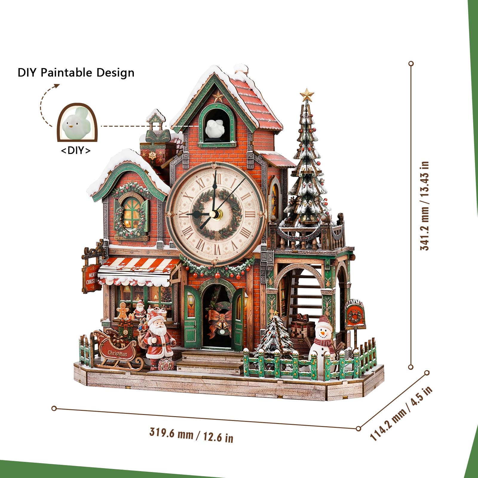 WOODBESTS Puzzle 3D in legno per adulti, kit modello case villaggio di