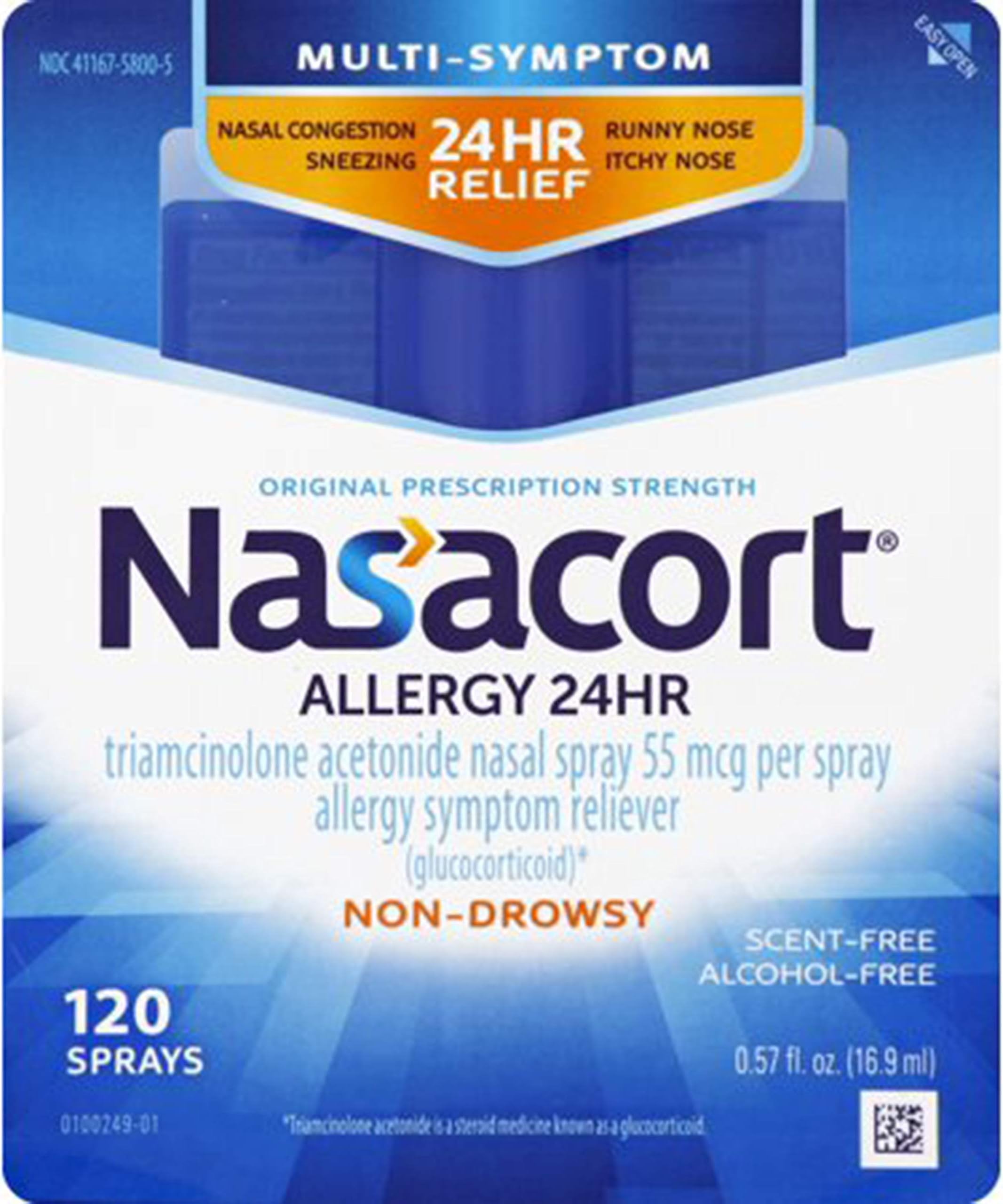Nasacort Multi Symptom Nasal 24 Hr Relief Allergy Spray - 0.57 Oz, 120 Sprays
