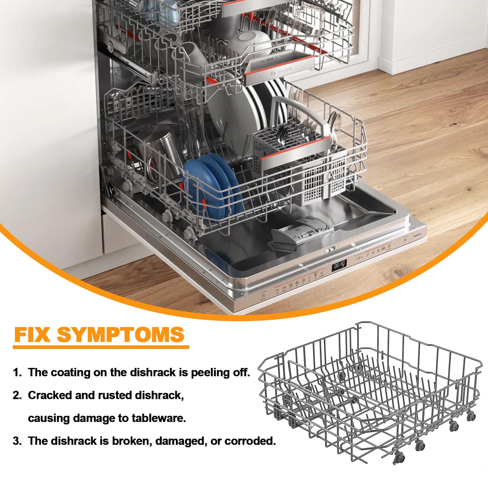 Amazon.com: Upgraded 00770545 20007749 Dishwasher Lower Rack