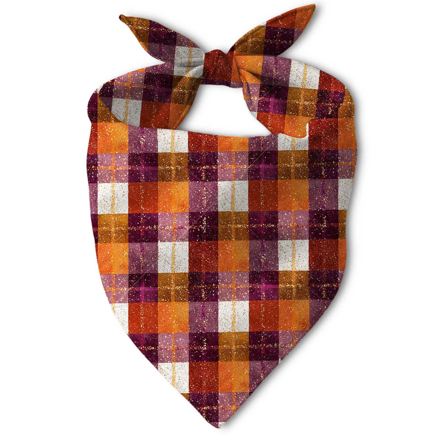 Bandanas à carreaux marron pour chiens balade élégante chiot et grand