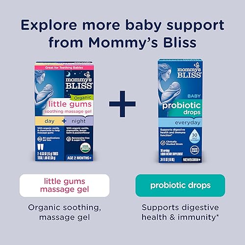 Miniatura 8 de Mommy's Bliss Gel orgánico para dormir para bebés, promueve un sueño reparador*, sin melatonina, edad de 2 meses en adelante, 0.53 onzas líquidas