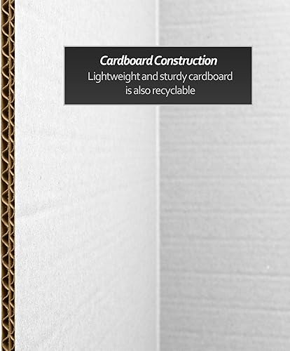 Miniatura 7 de Pantalla plegable temporal de cartón blanco corto de 4 pies - 4 paneles