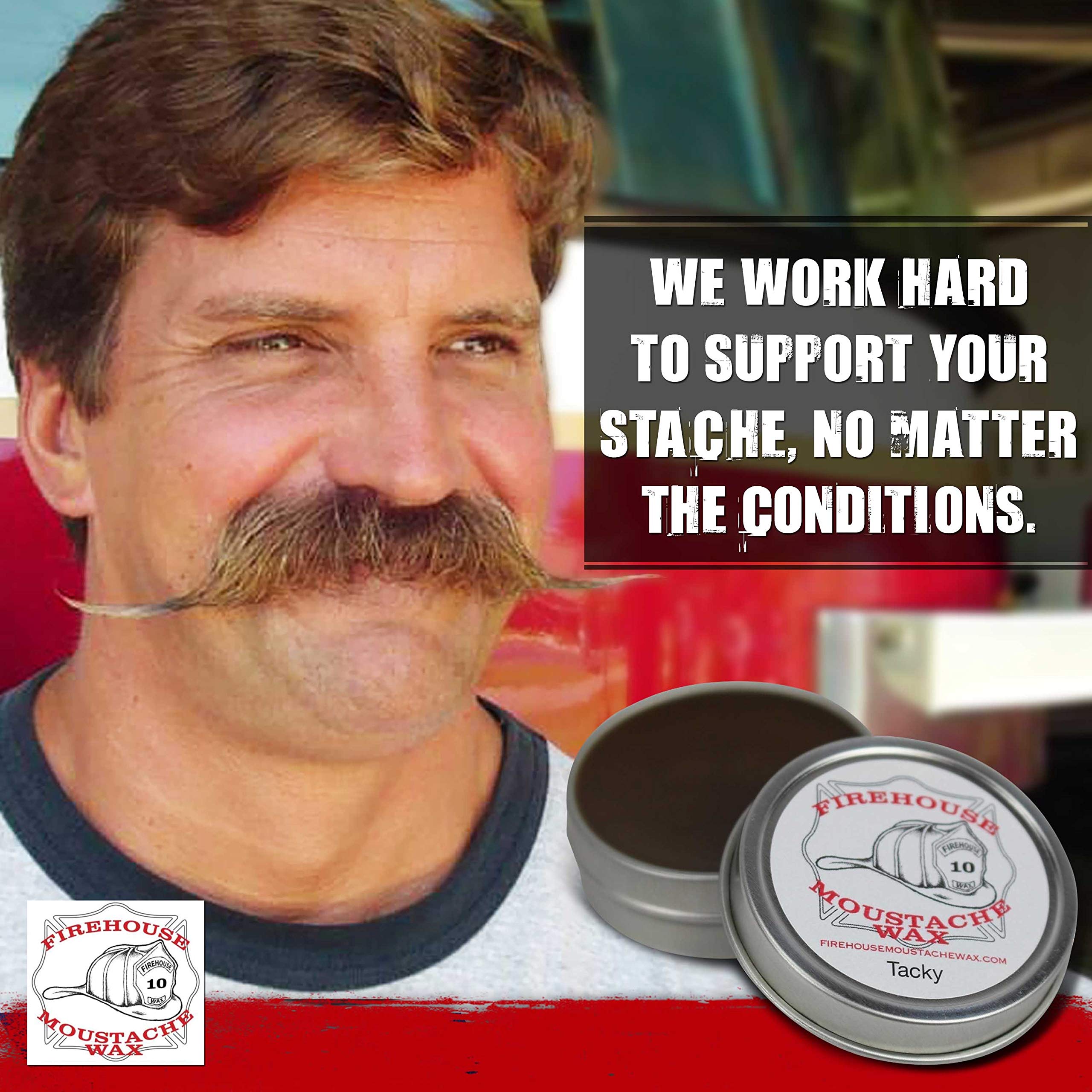 Firehouse Moustache Wax Wacky Tacky Strong HeavyDuty Mustache