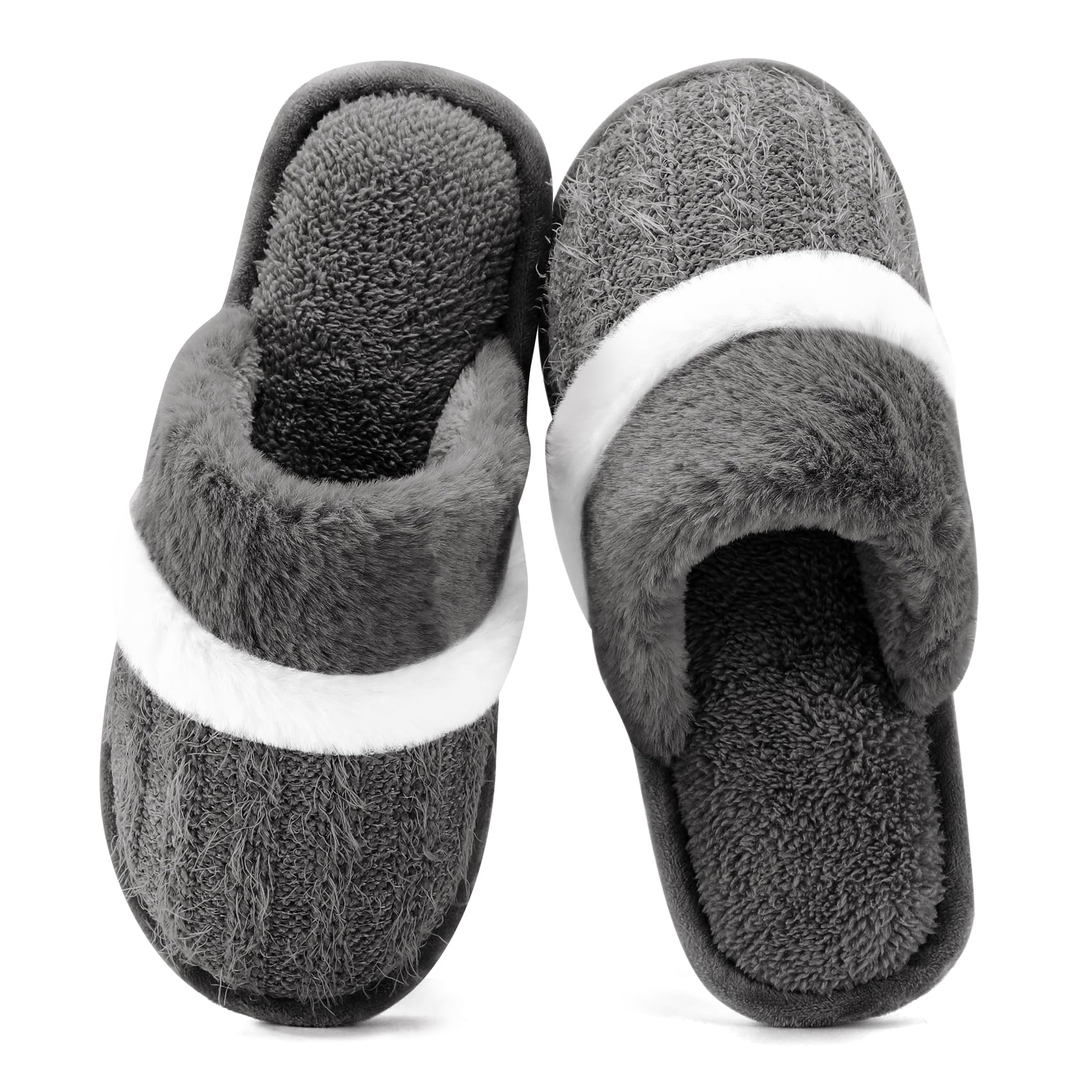GOEWY Pantofole Donna Uomo Invernali Peluche Ciabatte Comode Casa Calde Scarpe da Casa Antiscivolo Memoria Schiuma Slippers Antiscivolo Suola Scarpe Interno Esterno